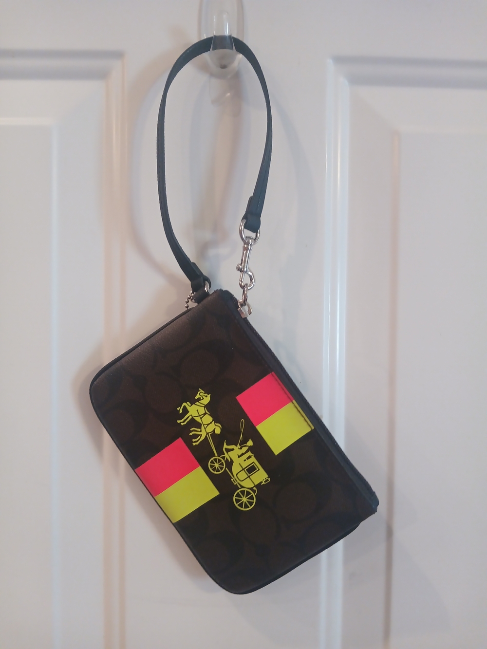 Coach Brown Horse Carriage Wallet Wristlet